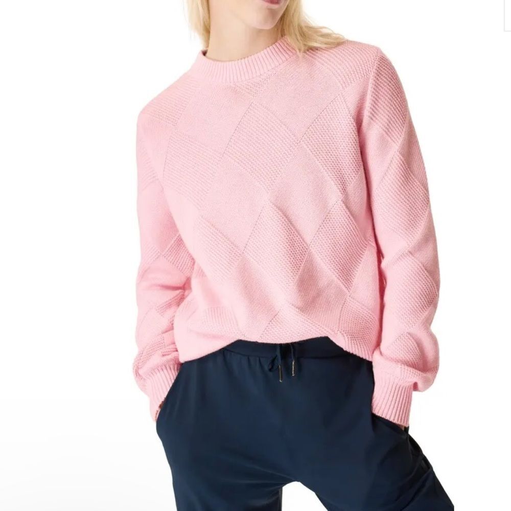 GUC Sweaty Betty Diamond Knit Cable Sweater size XXS